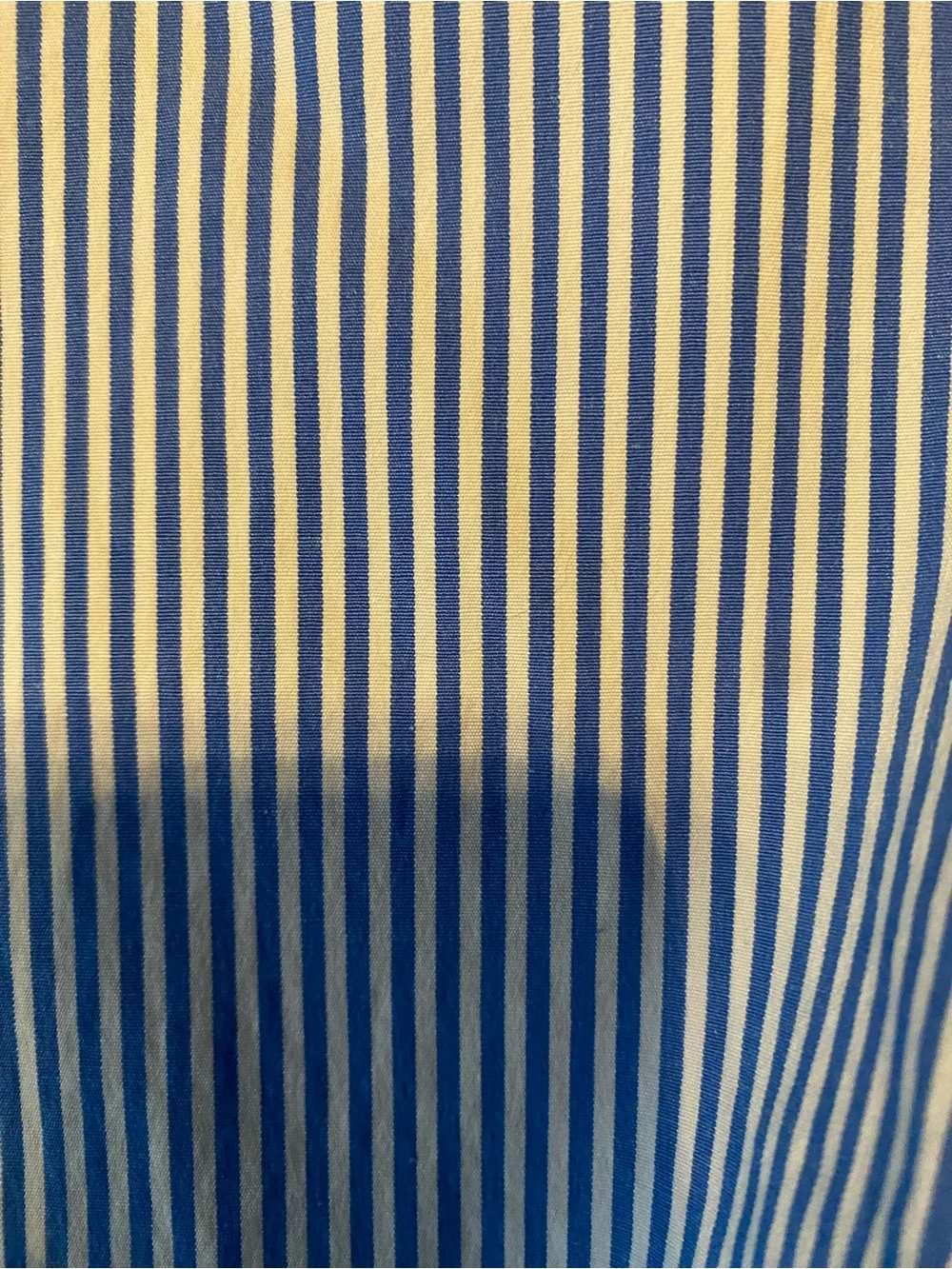 J. Crew Blue & White Pinstripe Band-Collar Button-Down Shirt